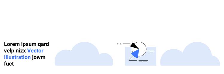 data analytics concept with pie chart graph vector image