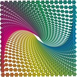digital visuals with colorful hexagonal patterns vector image