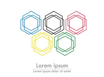 hexagonal background line with text stylized card vector image
