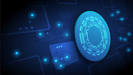 hi-tech digital data connection system vector image