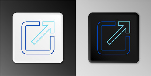 line open in new window icon isolated on grey vector image