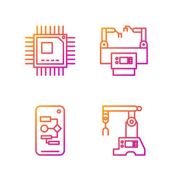 set line assembly algorithm processor vector image