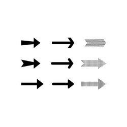 arrow icons set or button in modern simple vector image