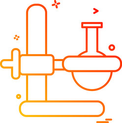 beaker experiment flask icon design vector image
