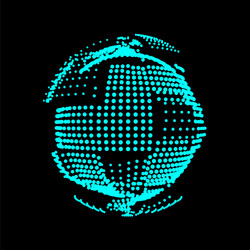 exploding sphere a star flashed like grenade vector image