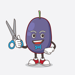 java plum cartoon mascot character as smiling vector image