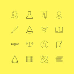 science linear icon set simple outline icons vector image
