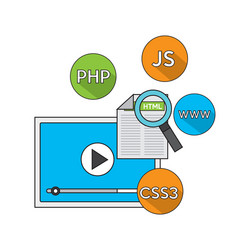 software programming language icons vector image