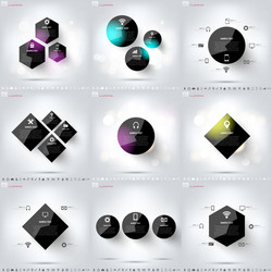 black cloud computing background with web icons vector image