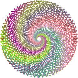 digital visuals with colorful hexagonal patterns vector image