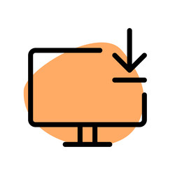 fetching data from the desktop domain vector image