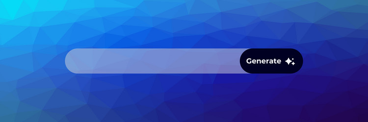 ai interface button with generate icon vector image