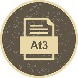 at3 file document icon vector image
