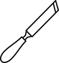 chisel handle icon outline style vector image