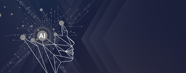 conceptual technology of artificial intelligence vector image