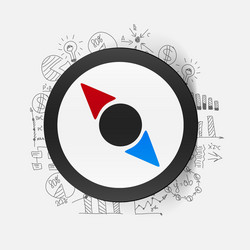 drawing business formulas compass vector image