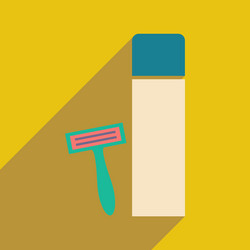 flat with shadow icon and mobile application vector image