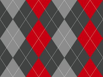Red and Gray Argyle Fabric Pattern vector image