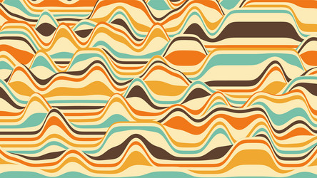 retro stripes colorful distorted backdrop vector image