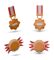 set of medals and orders in different positions vector image