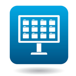storing files in computer icon simple style vector image