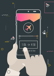 augmented reality navigation and travel mobile app vector image