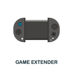game extender flat icon color simple element from vector image