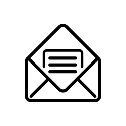 mail icon ui simple style flat vector image
