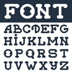 Rounded Font Set - Alphabet Typeface vector image