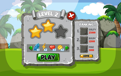 a game background template with elements vector image