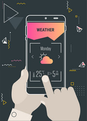 augmented reality navigation and travel mobile app vector image