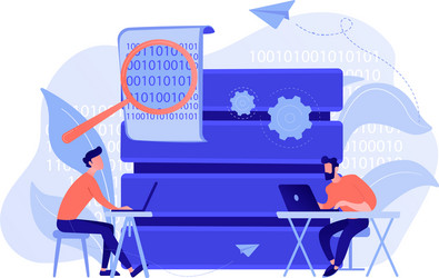 big data programming concept vector image