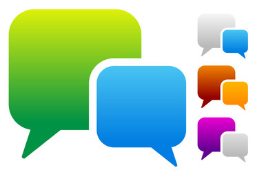 Overlapping Speech Bubbles vector image