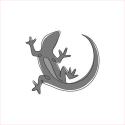 Single Line Desert Lizard Vector Image
