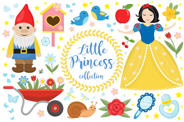 Snow White Princess Clip Art Vector Image