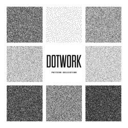 square shaped dotted objects stipple elements vector image