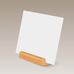 3d realistic white square empty blank paper vector image