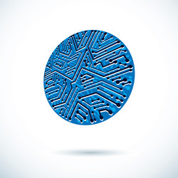 abstract technology with circular circuit board vector