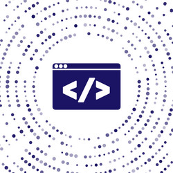 blue web design and front end development icon vector image