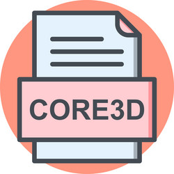core3d file document icon vector image