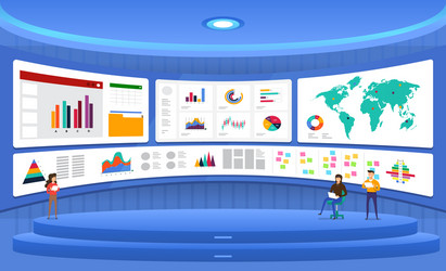 Data Analysis & Visualization Concept vector image
