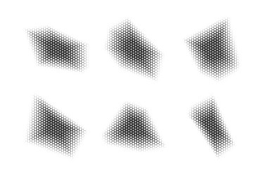 halftone triangle pattern reprographic technique vector image
