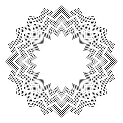 radial circle dots pattern vector image
