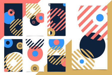 set modern design vertical web banner for social vector image