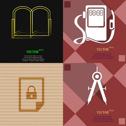 set of abstract backgrounds with different web vector image