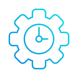setting clock time automation gradient outline vector image