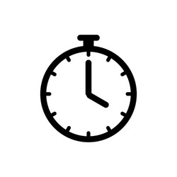 timer clock icon ui simple style flat vector image