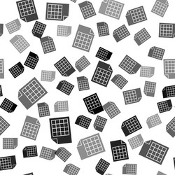 black file document icon isolated seamless pattern vector image