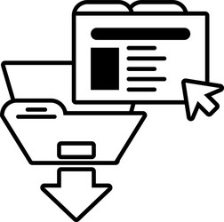 folder with file sheet on white background vector image