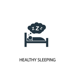 healthy sleeping icon simple element vector image